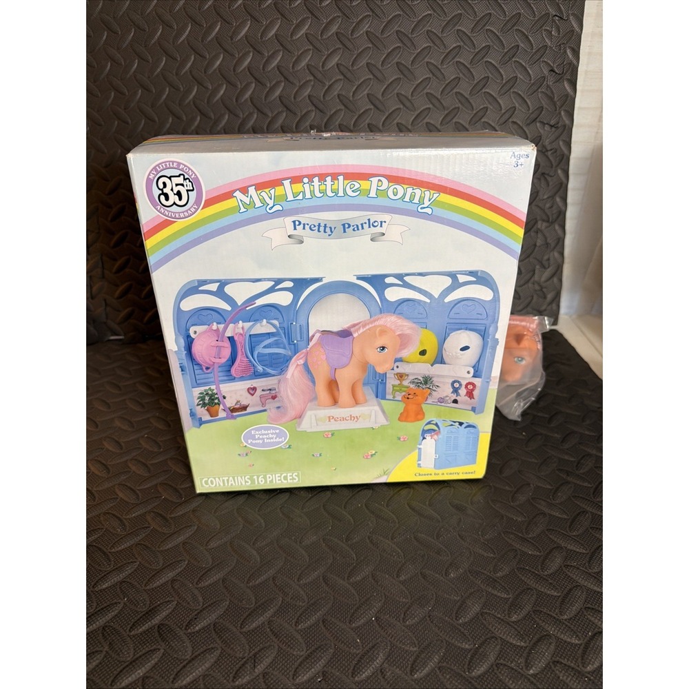 MY LITTLE PONY 35th Anniversary  PRETTY PARLOR‎ Set "Peachy Missing Cat Open Box